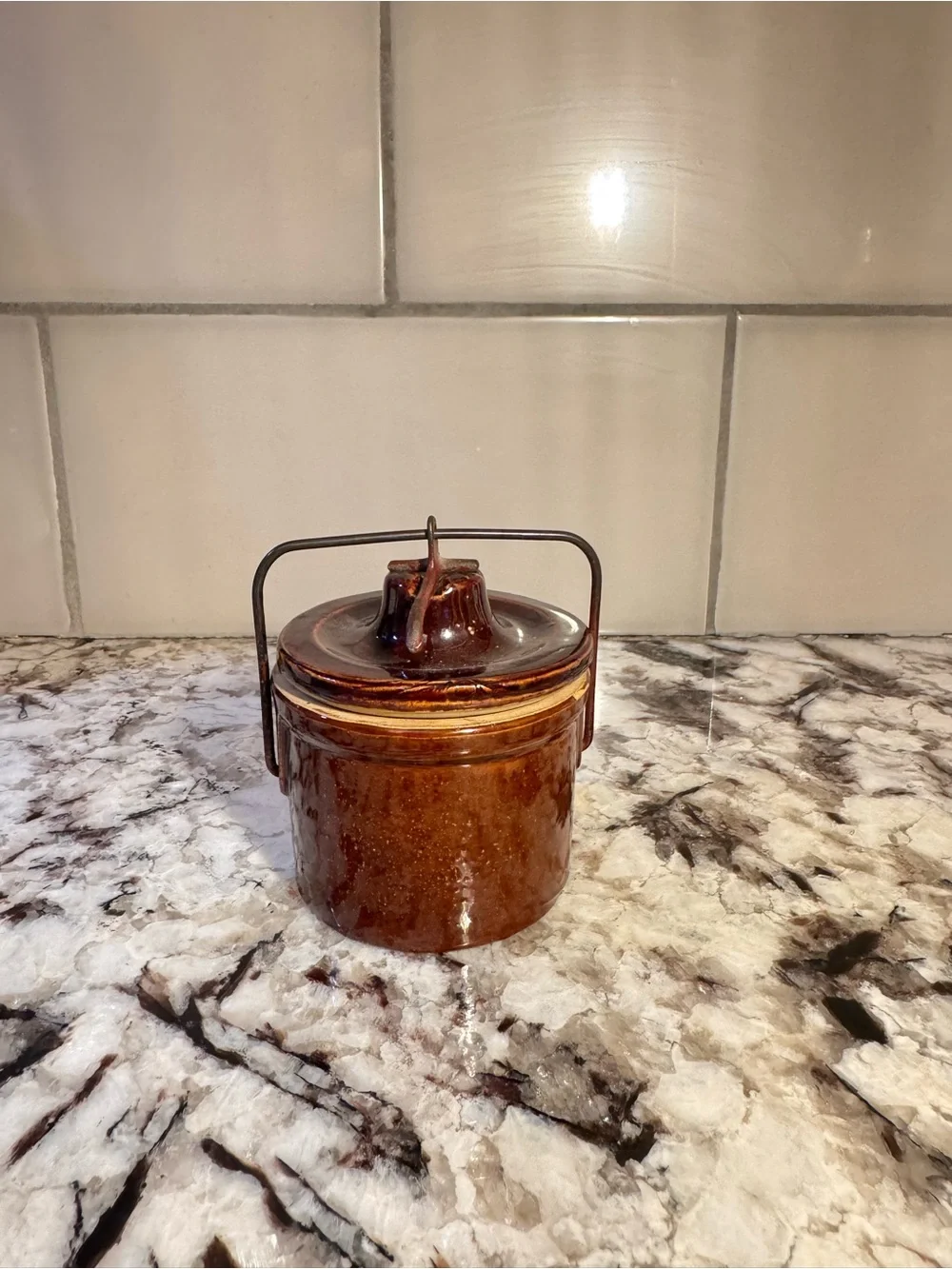 Western Stoneware Co. Monmouth Illinois Brown Stoneware Crock Jar